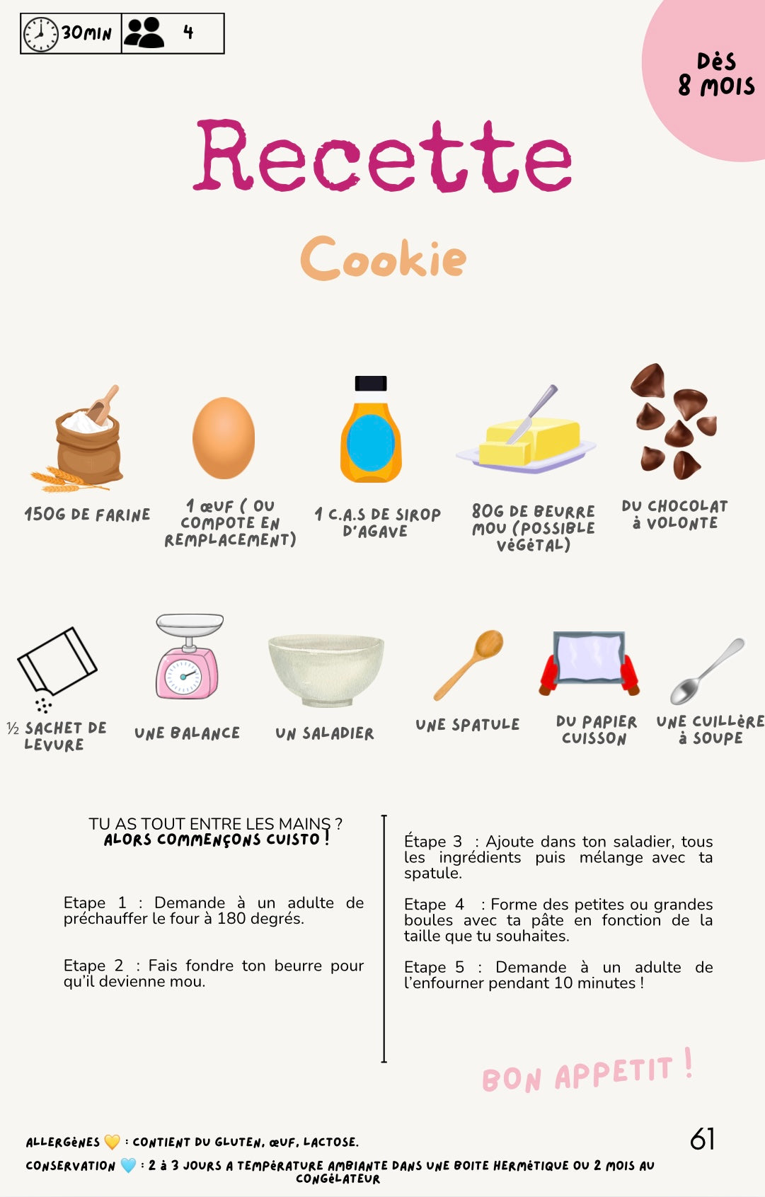 Le cuistot, c'est toi! - Ebook cuisine & jeux pour enfants (dès 6 mois)