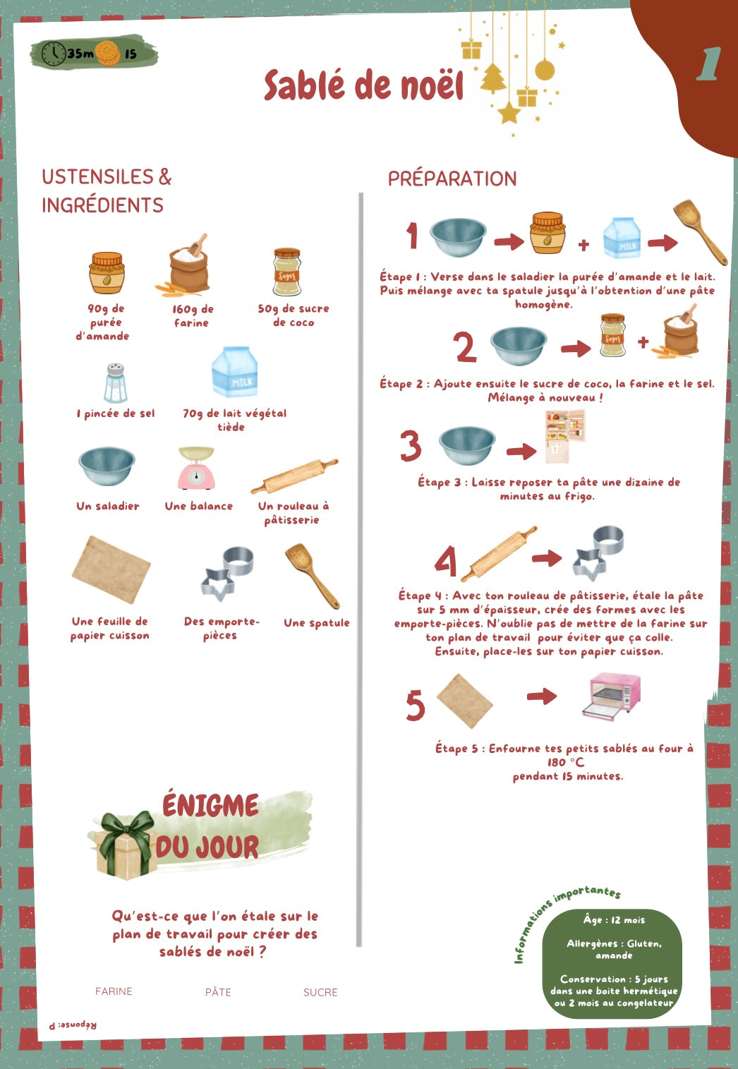 L’avent des p’tits cuistots - Ebook cuisine & énigme pour enfants (dès 12 mois)